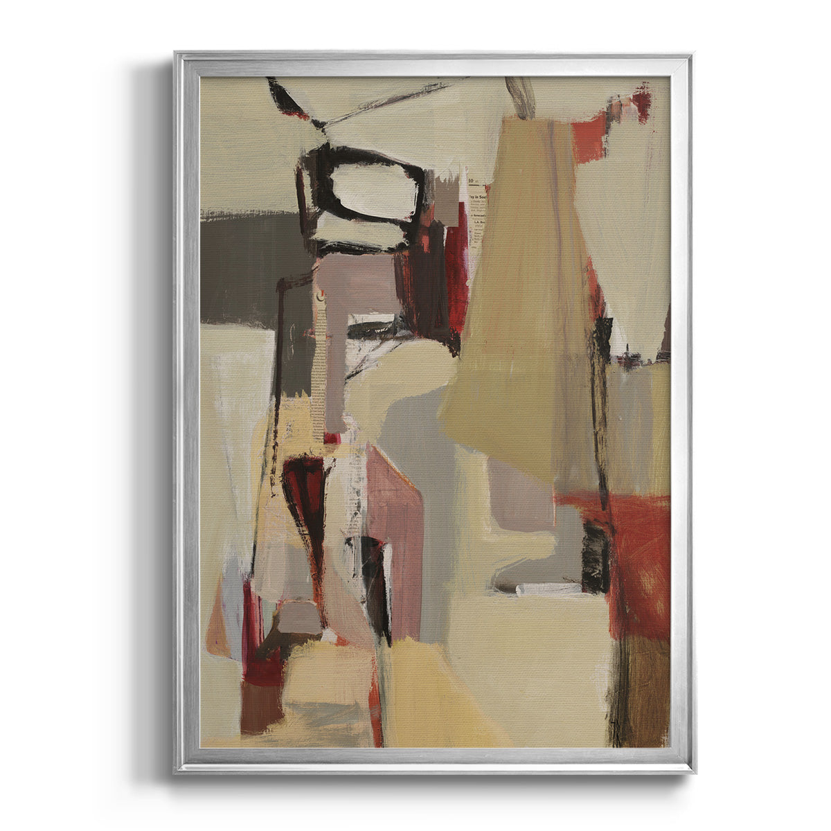 Peaches - Modern Framed Canvas Print