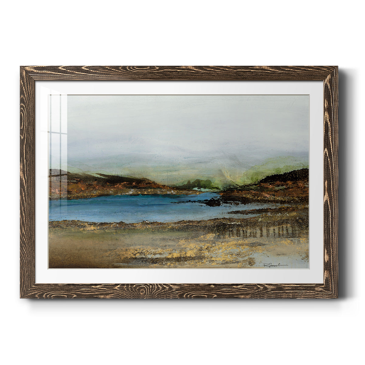 Lakeside - Barnwood Framed Art Print