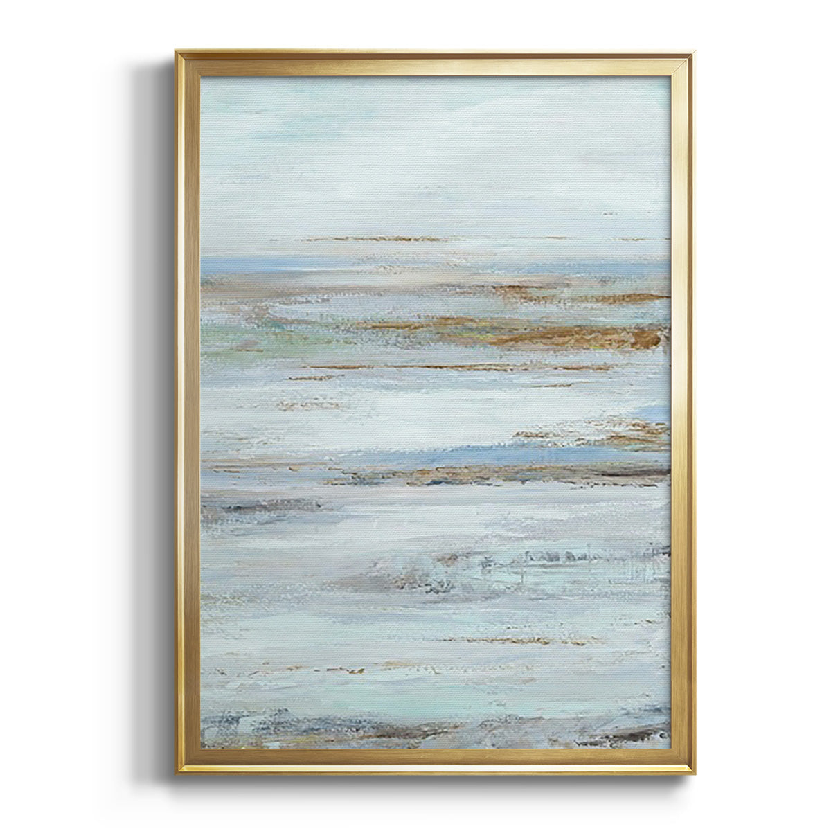 Muted Misty Marsh II - Modern Framed Canvas Print