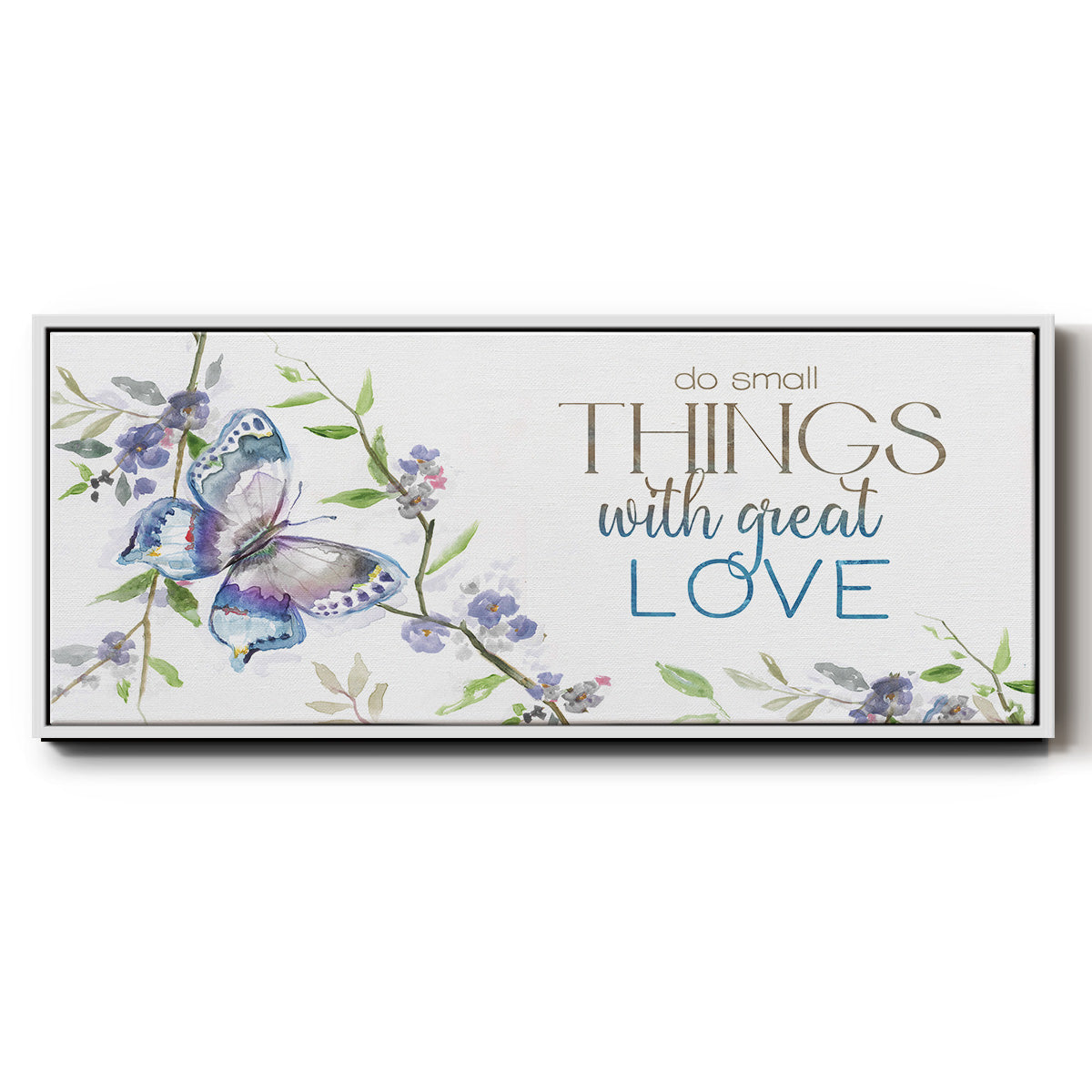 Small Things, Great Love - Floater Framed Canvas Print