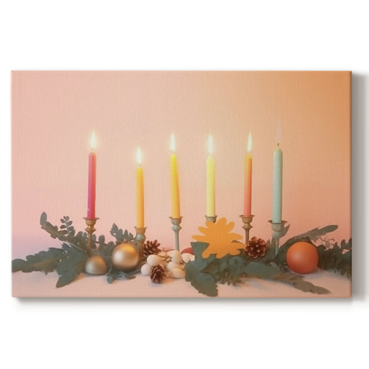 Twilight of Tinsel-Gold Snow - Canvas Art Print