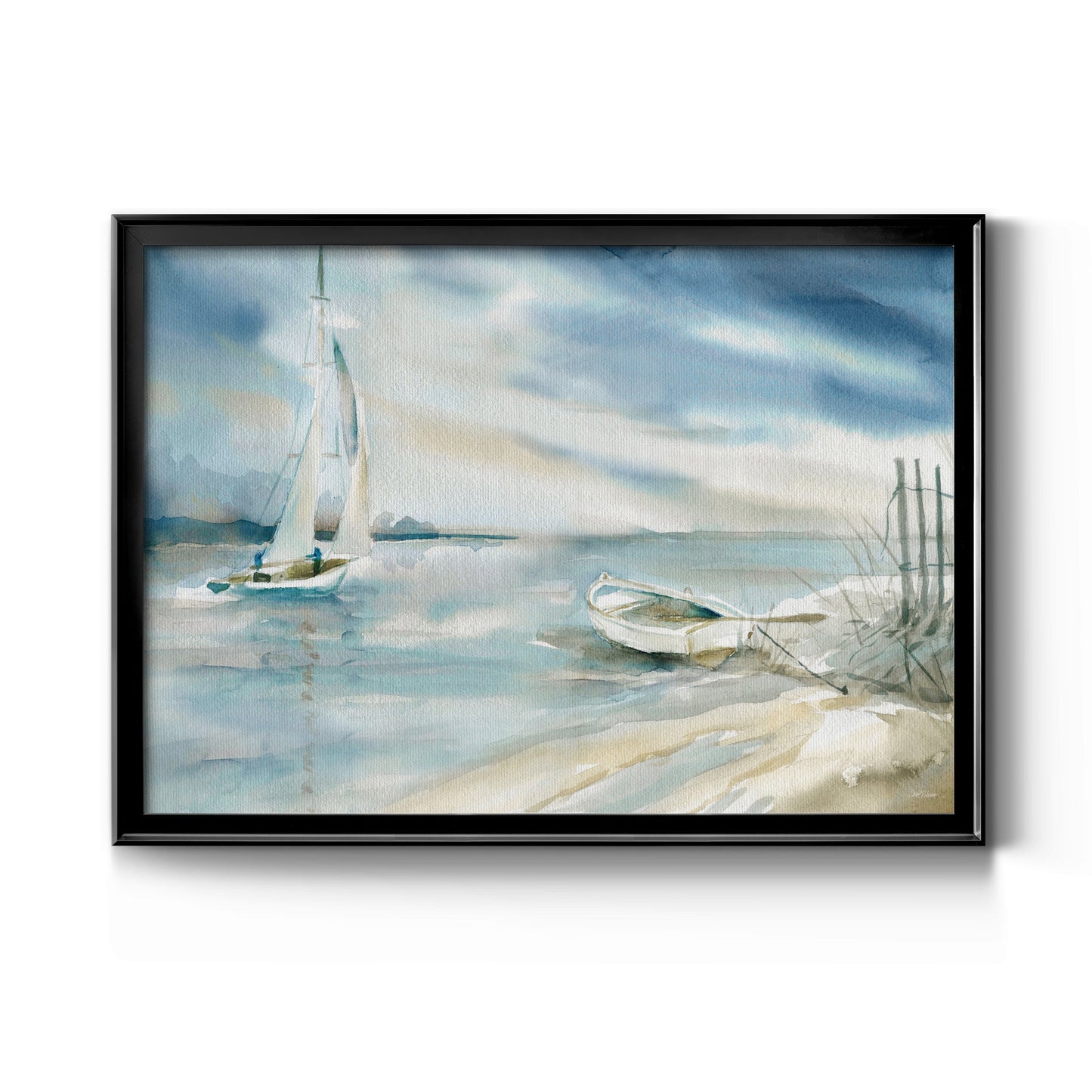 Subtle Sail - Modern Framed Canvas Print