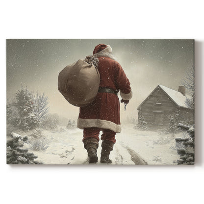 Eve of Tinsel-Gold Icicles - Canvas Art Print