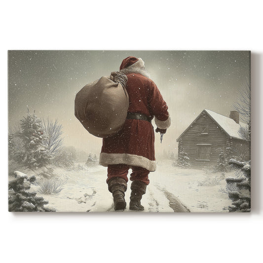 Eve of Tinsel-Gold Icicles - Canvas Art Print