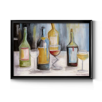 Wine Tasting - Modern Framed Canvas Print