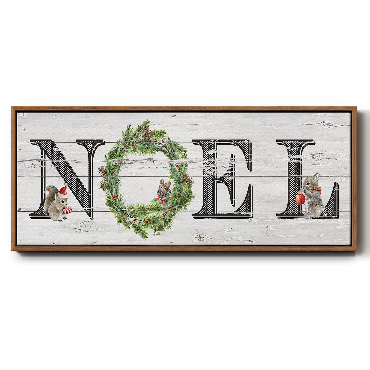 Farmhouse Noel - Floater Framed Canvas Print