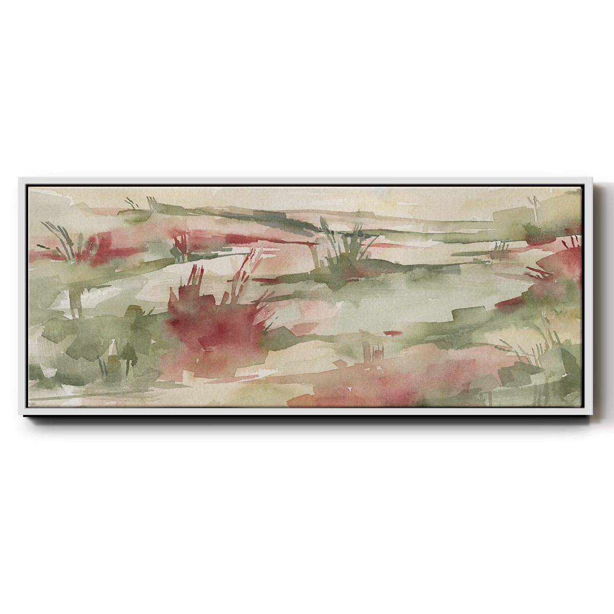 Rust Grasslands II - Floater Framed Canvas Print