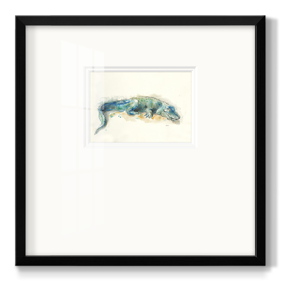 Alligator- Premium Framed Print Double Matboard