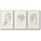 Greek Busts I - Floater Framed Canvas Set