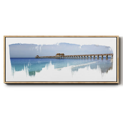 Virginia Beach Pier - Floater Framed Canvas Print