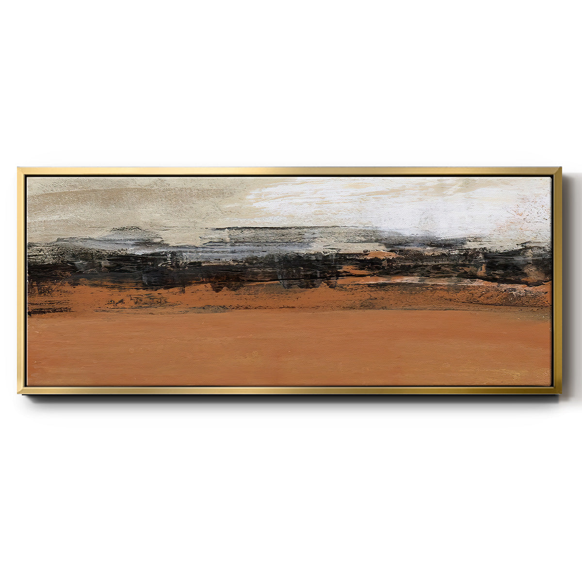 Bridges Ochre I  - Floater Framed Canvas Print