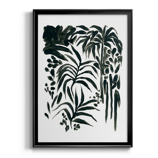 Ink Jungle I - Modern Framed Canvas Print