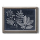 Foliage on Navy VI Premium Framed Canvas- Ready to Hang