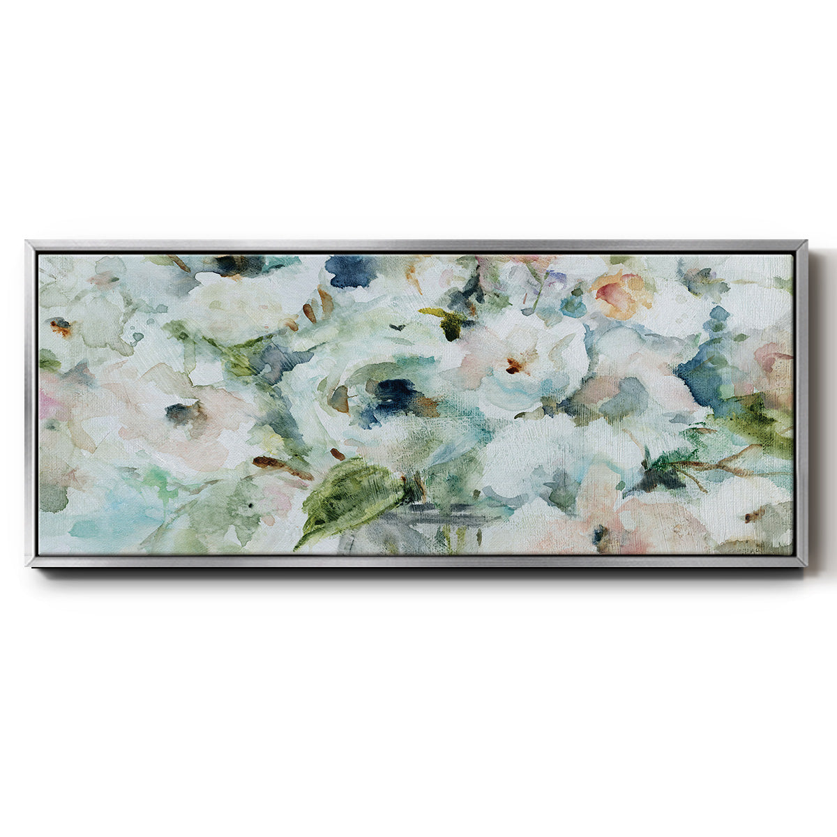 Blooming Softly - Floater Framed Canvas Print