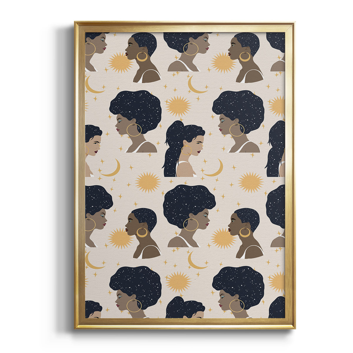 Heavenly Hair Collection E - Modern Framed Canvas Print