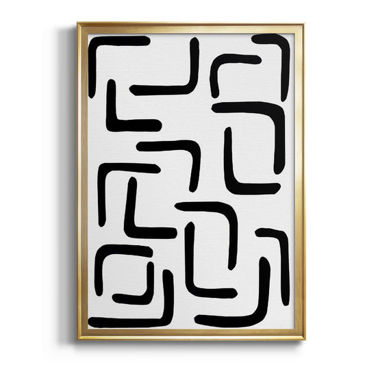 Shuffle III - Modern Framed Canvas Print