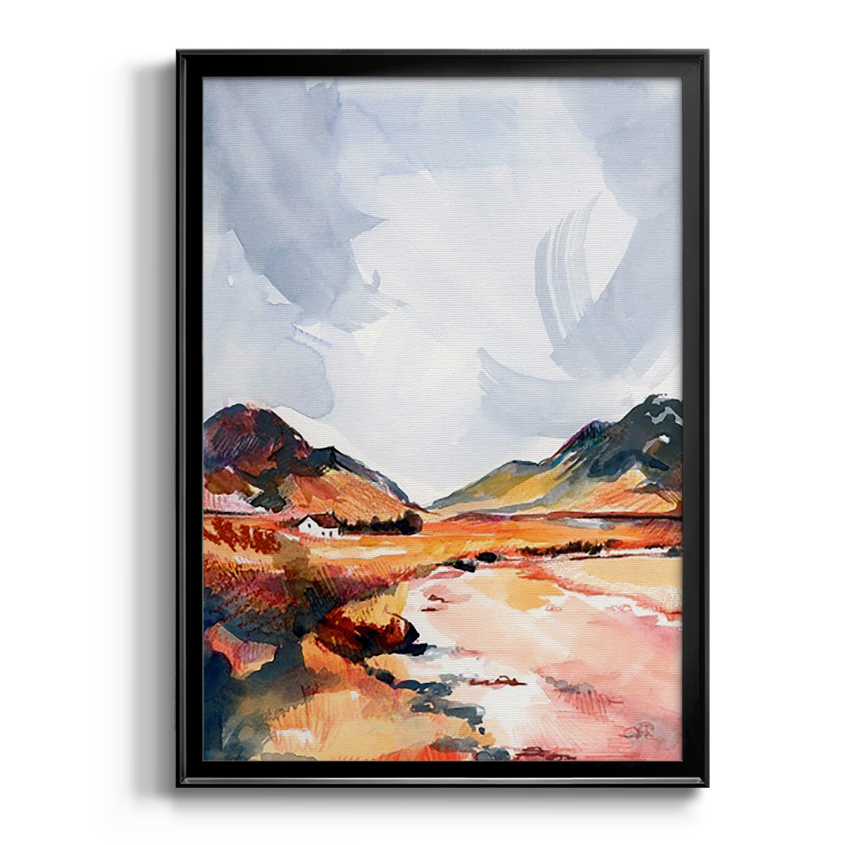 Chromatic Landscapes II - Modern Framed Canvas Print