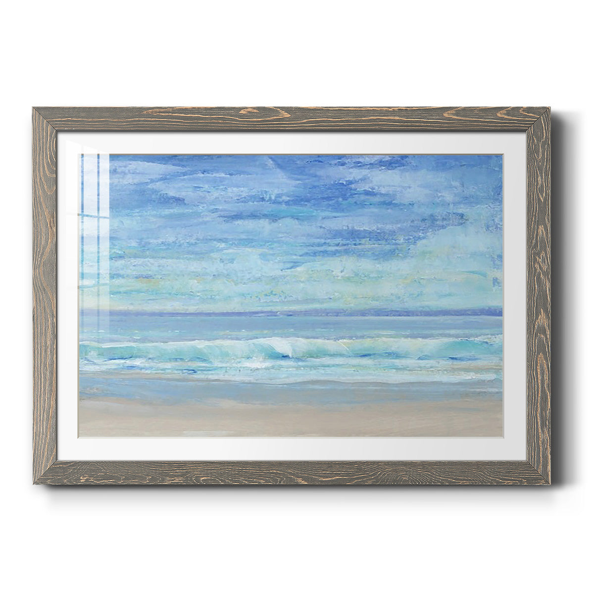 Rolling Surf I - Barnwood Framed Art Print