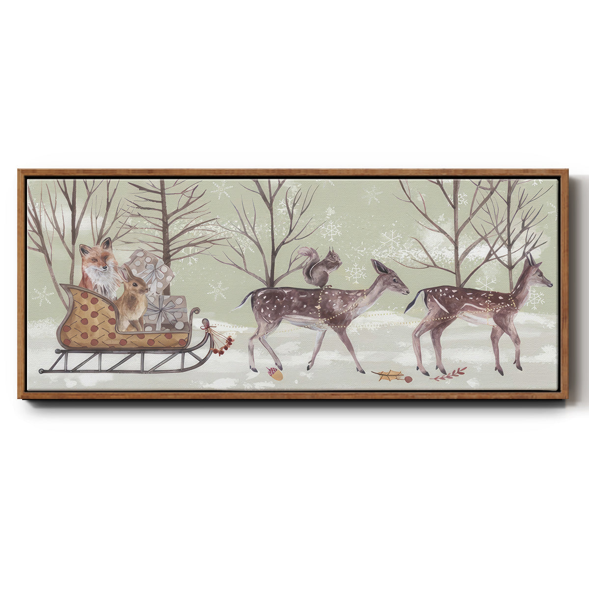 Christmas Time Collection D - Floater Framed Canvas Print