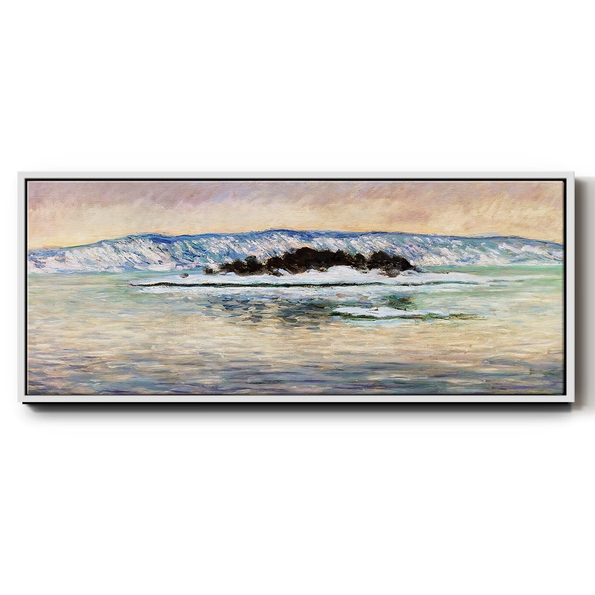The Fjord, Near Christiania, 1893 - Floater Framed Canvas Print