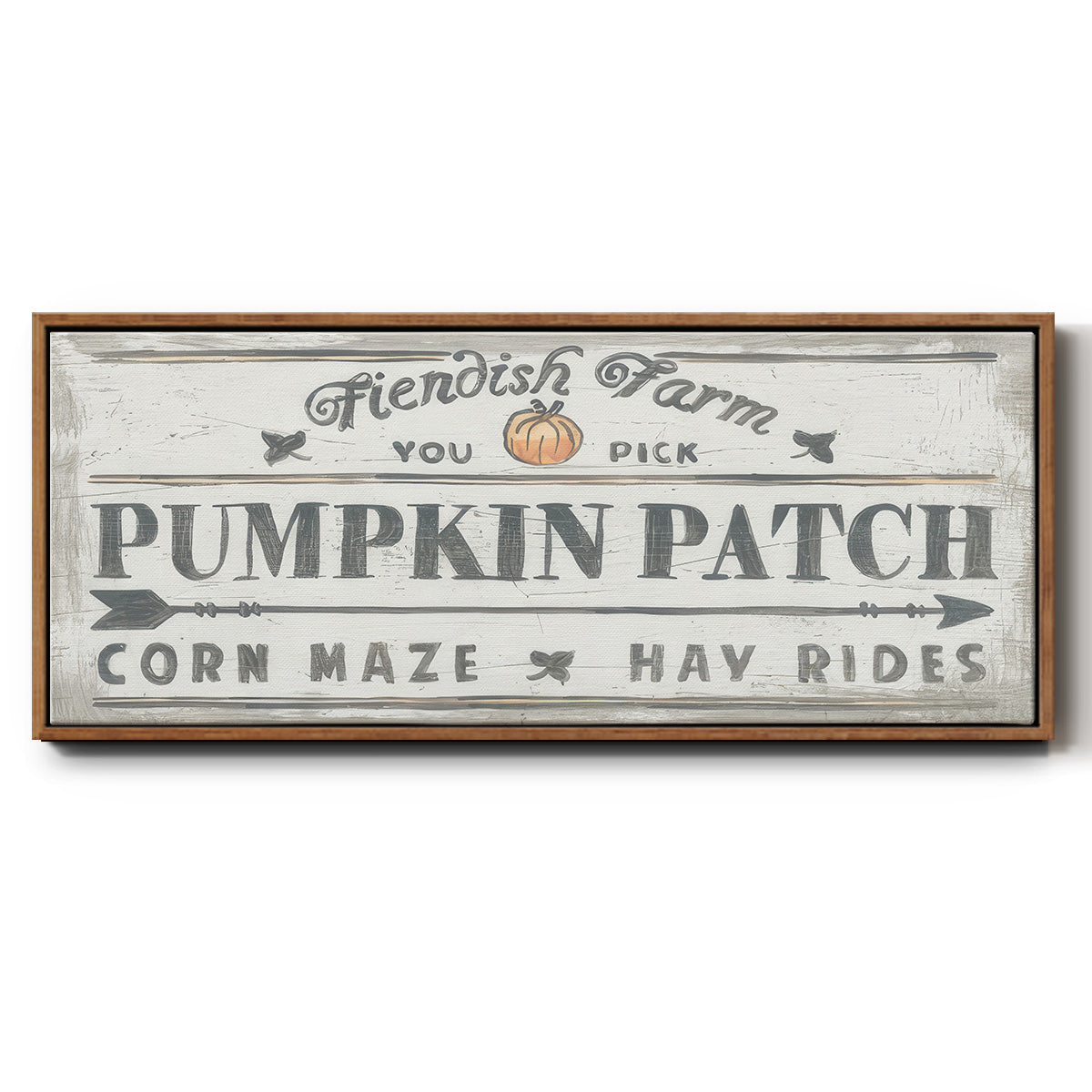 Pumpkin Patch II - Floater Framed Canvas Print