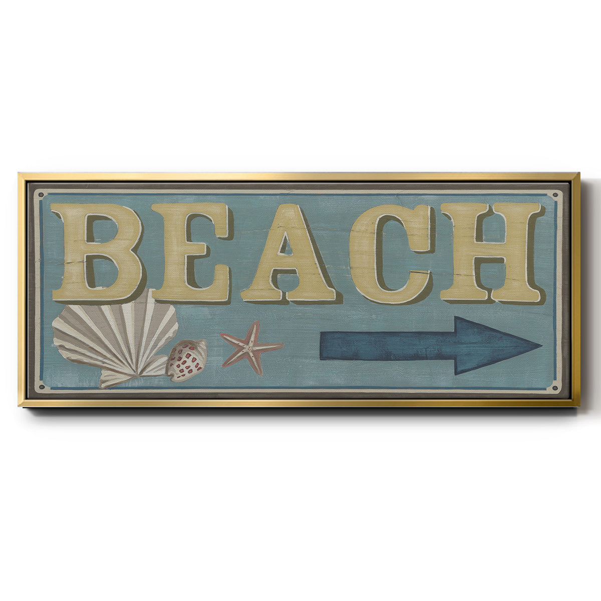 Shoreline Signs III - Floater Framed Canvas Print