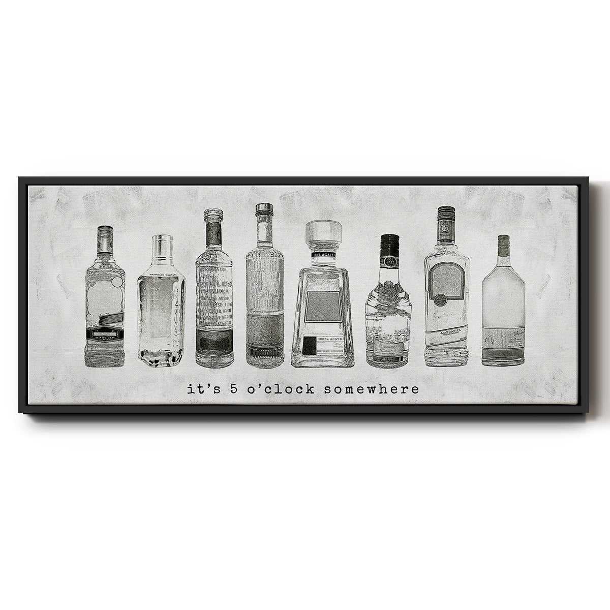 5 O'Clock Somewhere - Floater Framed Canvas Print