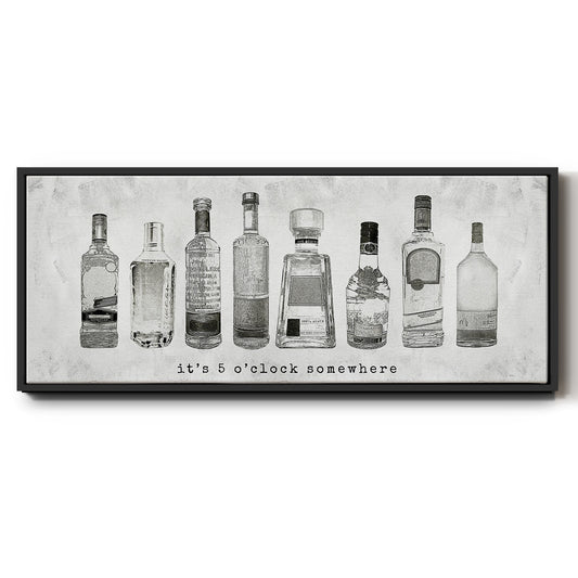 5 O'Clock Somewhere - Floater Framed Canvas Print