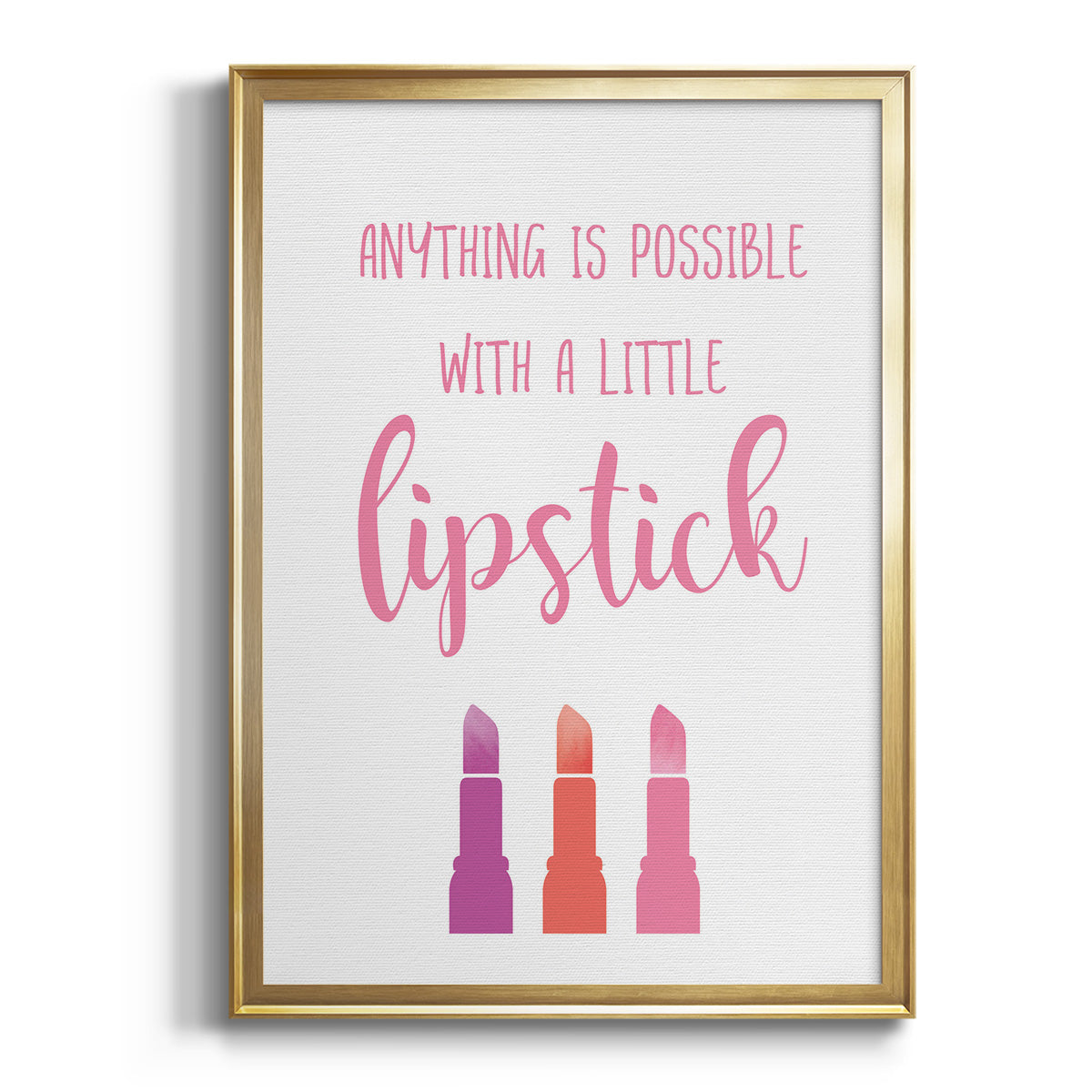Little Lipstick - Modern Framed Canvas Print