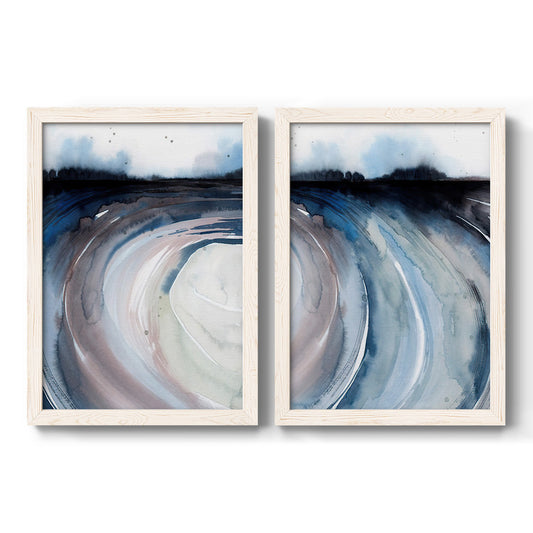 Geode Valley I - Barnwood Framed Canvas Set