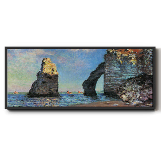 The Rocky Cliffs of Étretat - Floater Framed Canvas Print