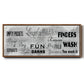 Laundry Rules - Floater Framed Canvas Print