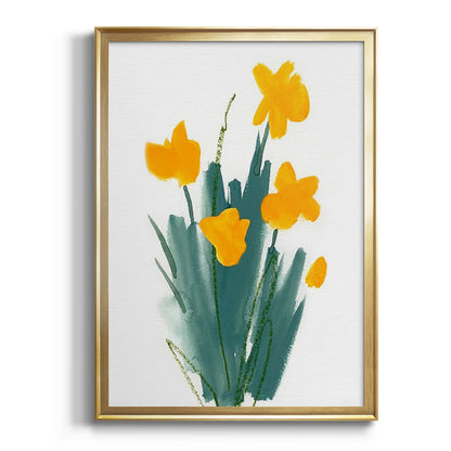 Daffodil Bunch II - Modern Framed Canvas Print