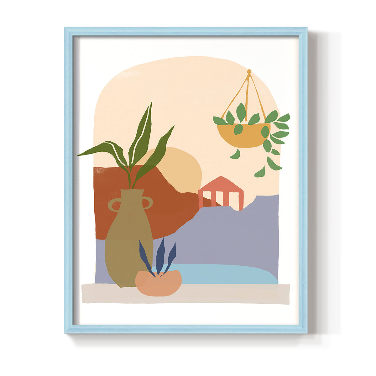 Paper Scene II - Restickable Framed Art Print