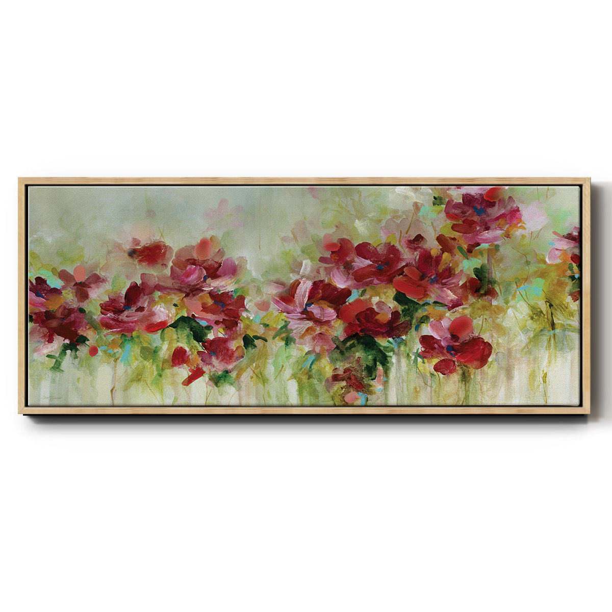 Playful Garden - Floater Framed Canvas Print