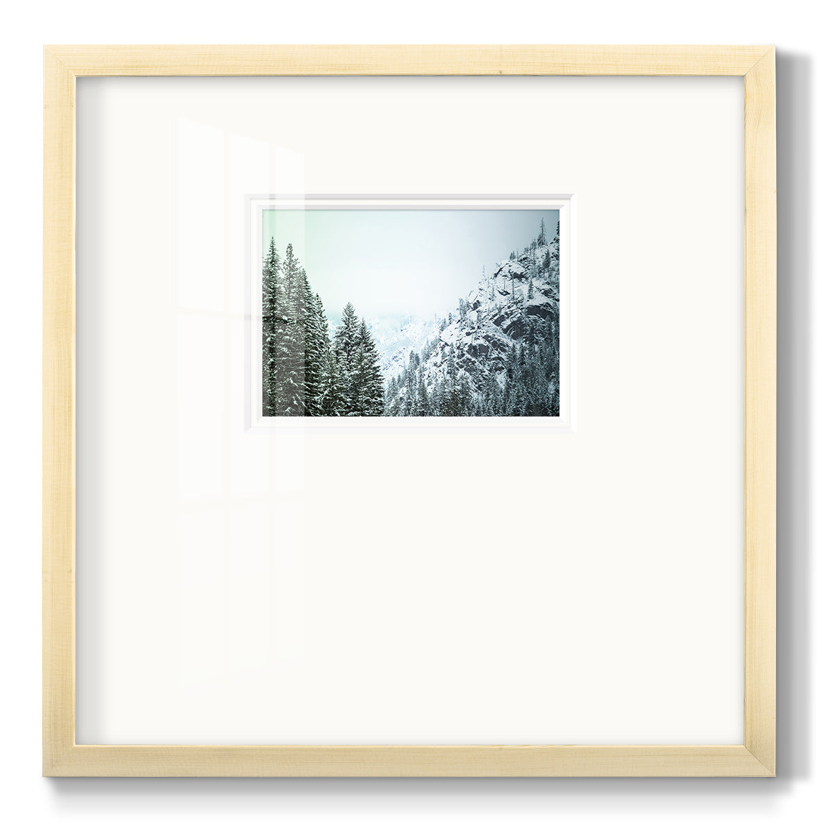 Snowfall in Cascadia II V1- Premium Framed Print Double Matboard