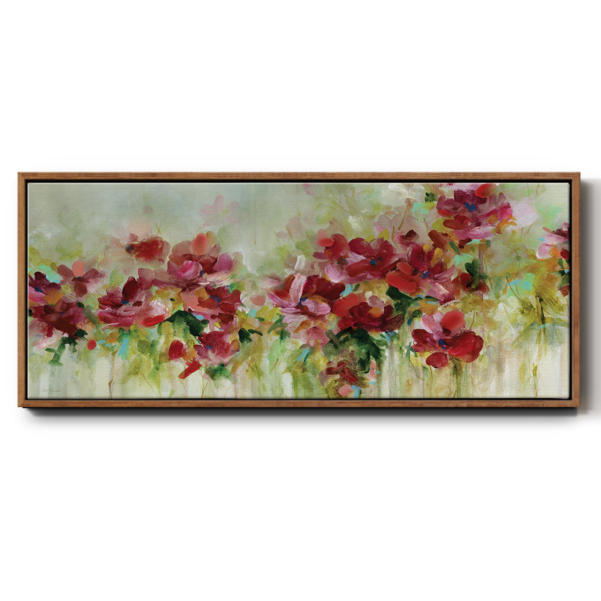 Playful Garden - Floater Framed Canvas Print