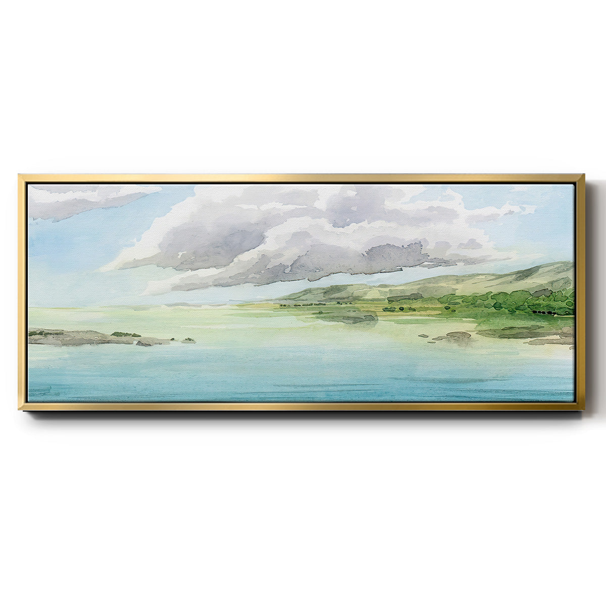 Clear Lagoon I - Floater Framed Canvas Print