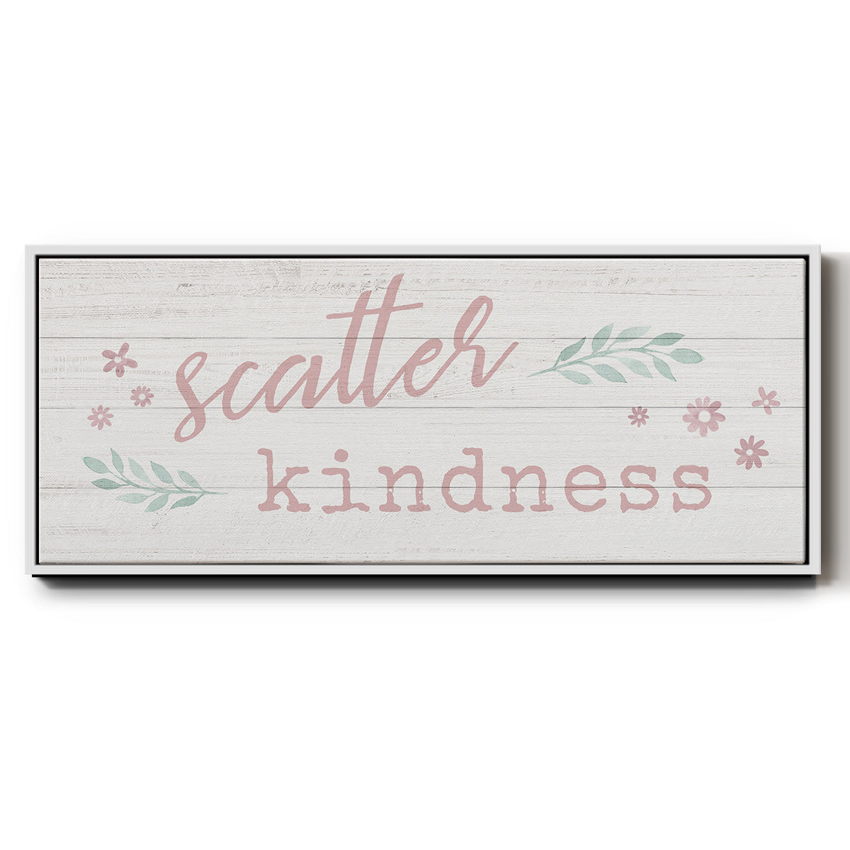 Scatter Kindness - Floater Framed Canvas Print