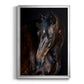 Sunlit Horses I - Modern Framed Canvas Print