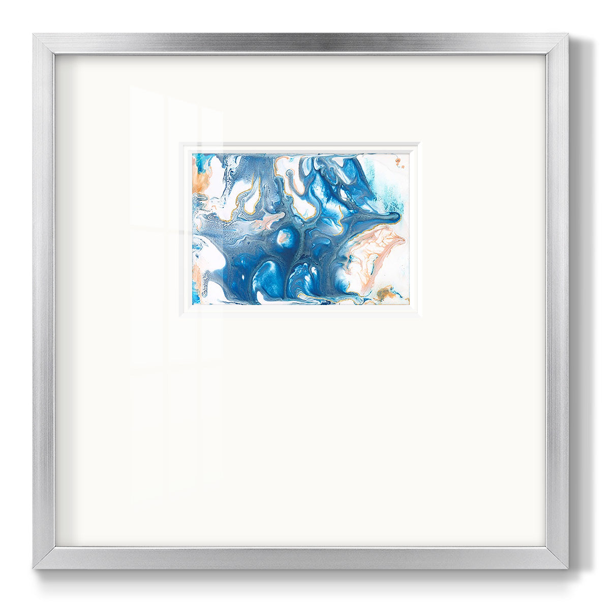 Dancing Blue II - Double Matboard Framed Print