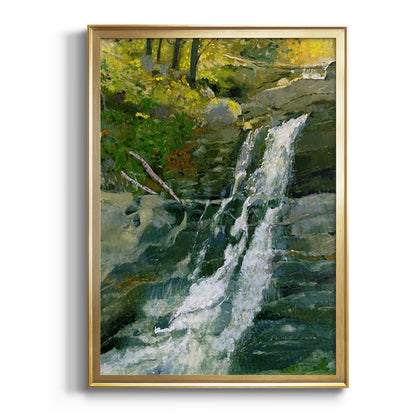 Kent Falls - Modern Framed Canvas Print