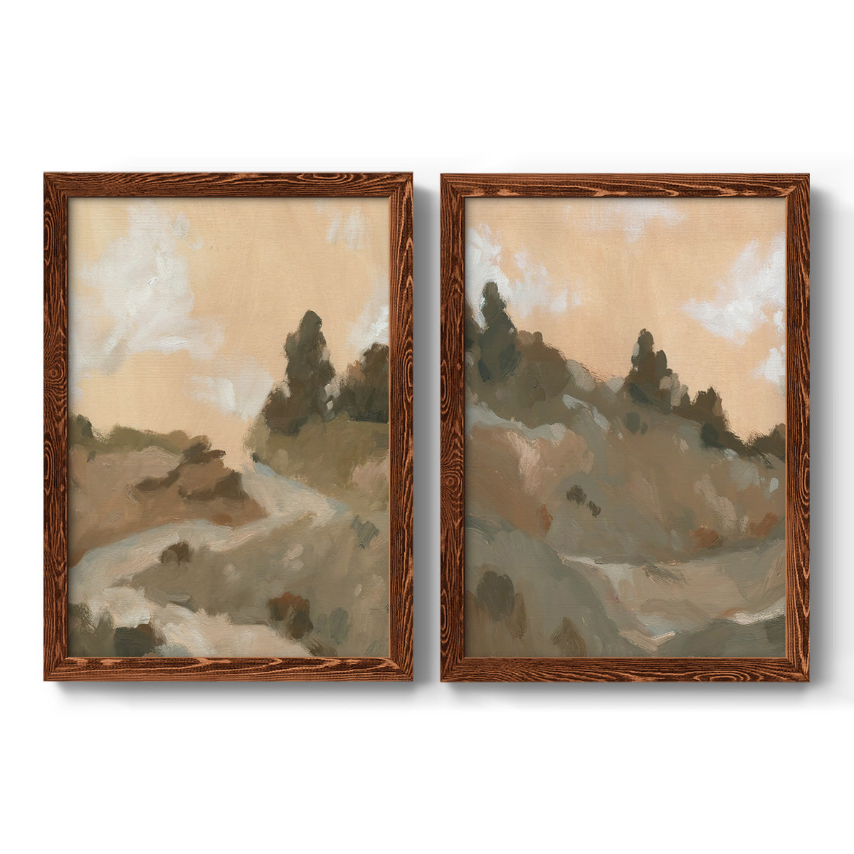 Hillside Walking Path I - Premium Framed Canvas 2 Piece Set - Ready to Hang