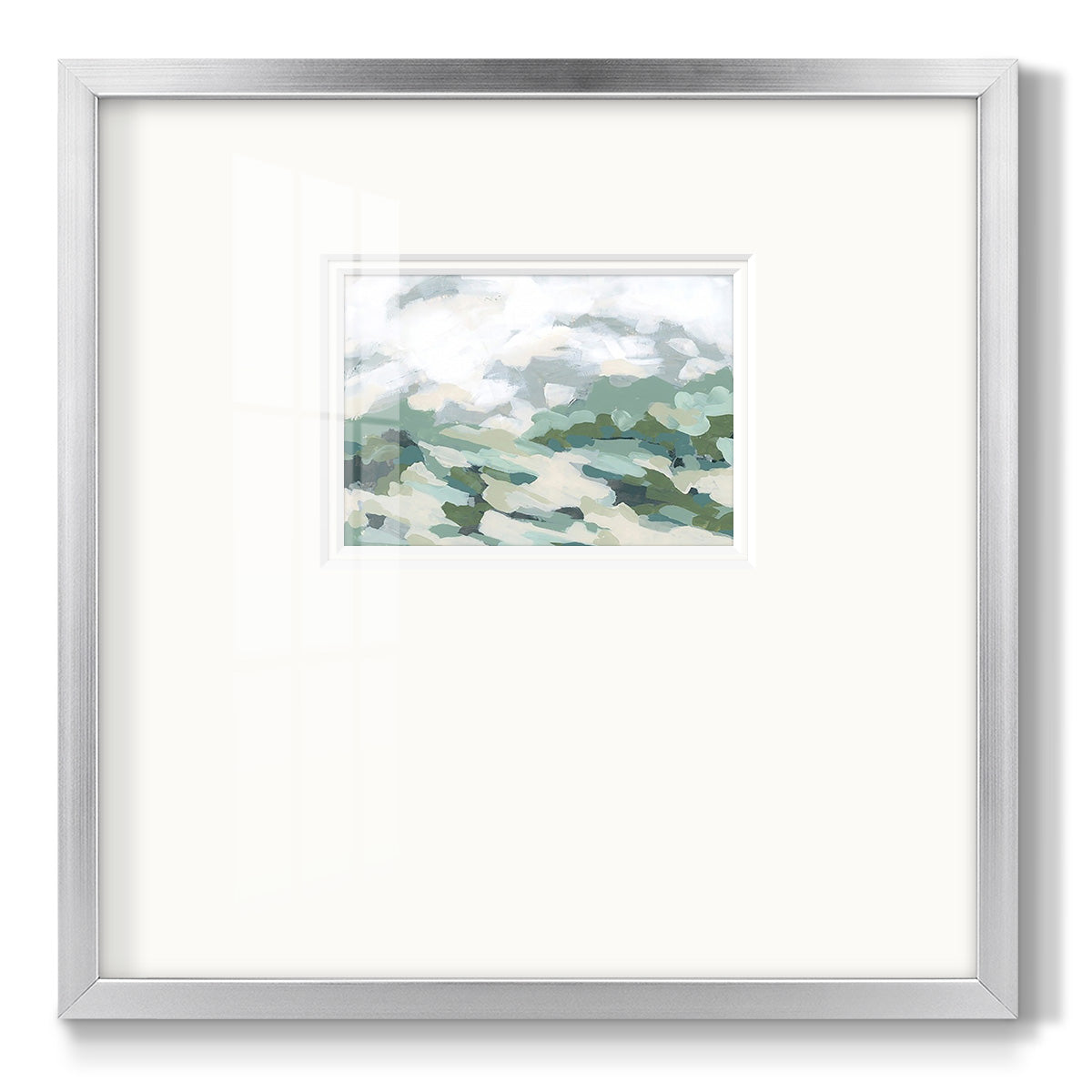 Verdant Hillside I Premium Framed Print Double Matboard