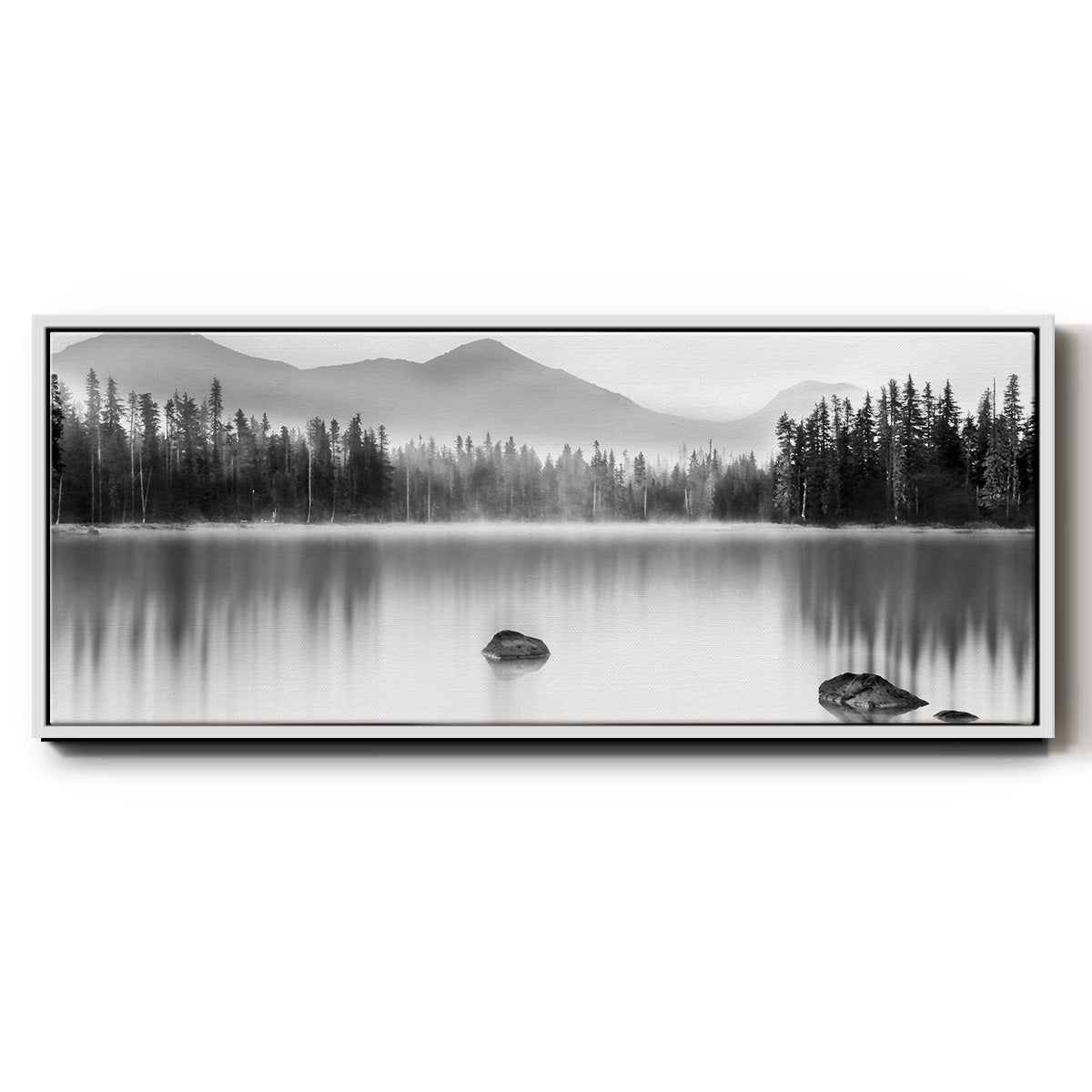 Mountain Reflection - Floater Framed Canvas Print