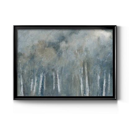 Birch Solitude - Modern Framed Canvas Print