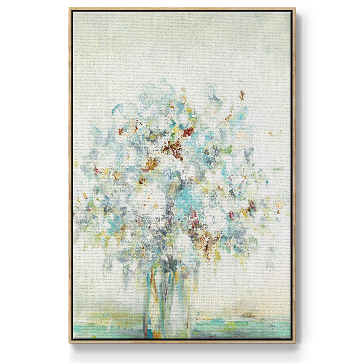 Textured Bouquet Framed Premium Gallery Wrapped Canvas - Ready to Hang