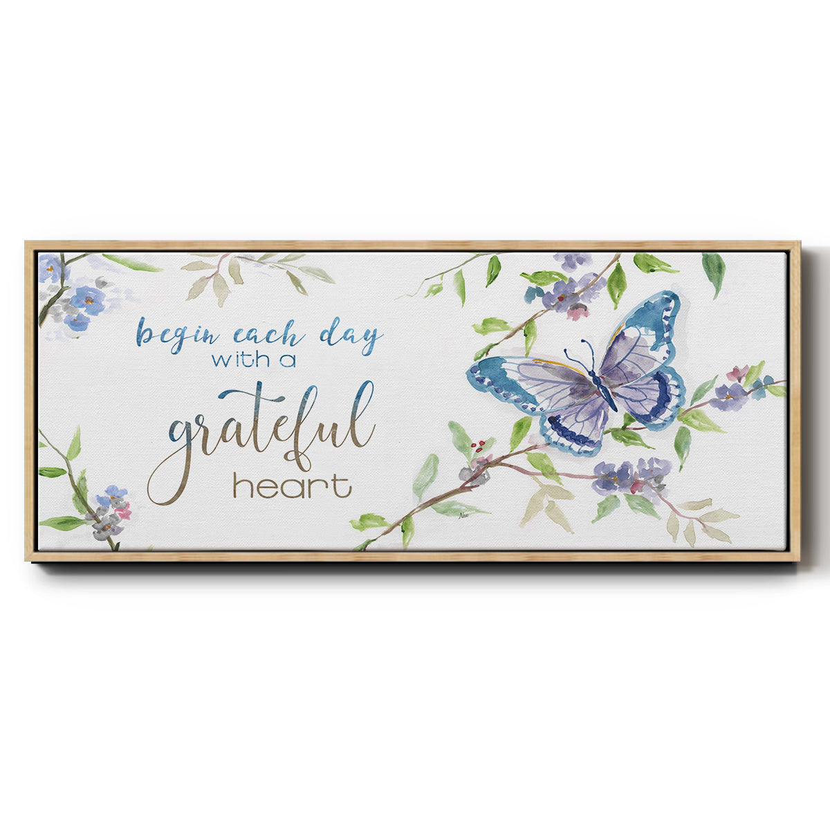 Begin Each Day - Floater Framed Canvas Print