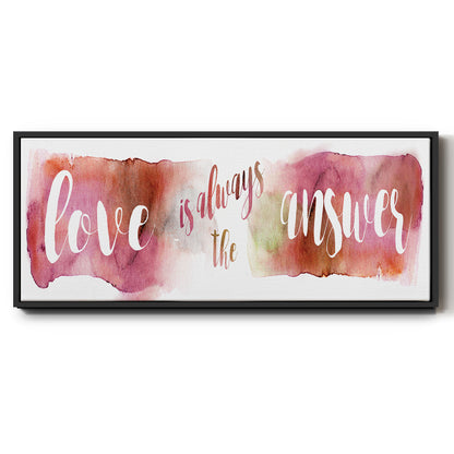 Love is the Answer - Floater Framed Canvas Print
