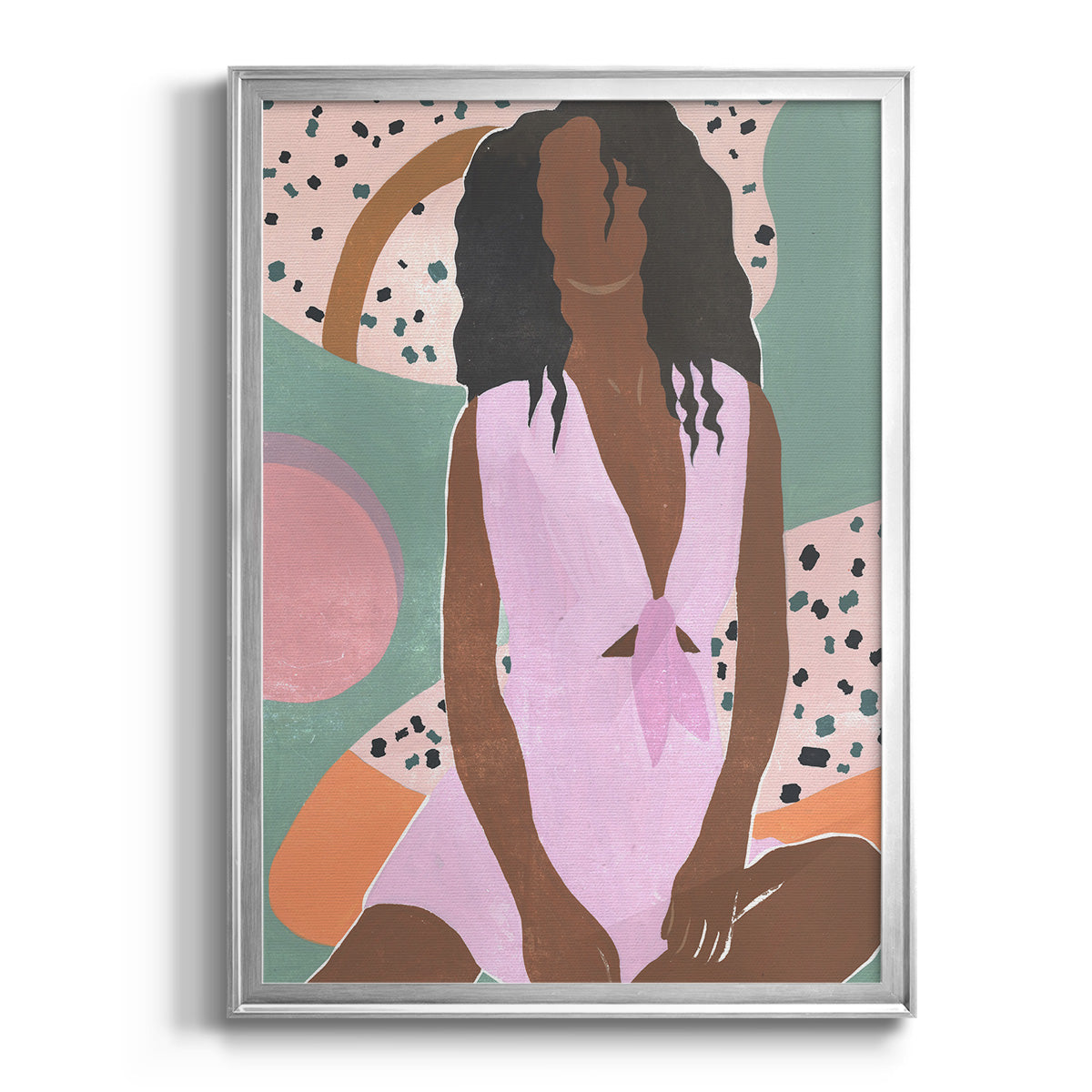 Curly Lady III - Modern Framed Canvas Print